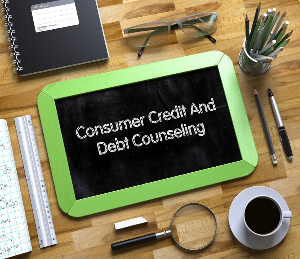 Get out of Debt Consumer Credit and Debt Counseling plaque